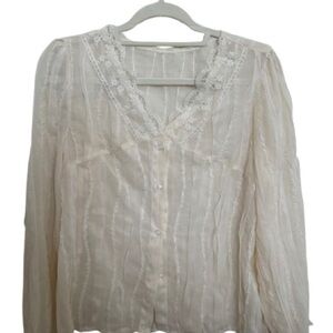 Cream Lace Women's Top